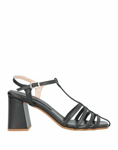 Loretta Pettinari Woman Sandals Black Soft Leather Cover