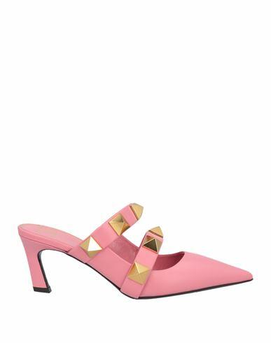 Valentino Garavani Woman Mules & Clogs Pink Leather Cover