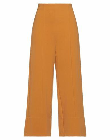 Relish Woman Pants Ocher Polyester, Viscose, Elastane Cover