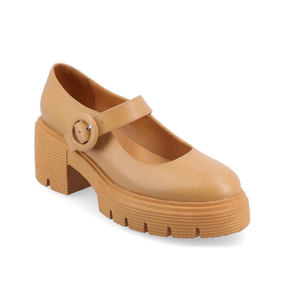 Journee Collection Zarynn Mary Jane Loafer | Women's | Cognac Cover