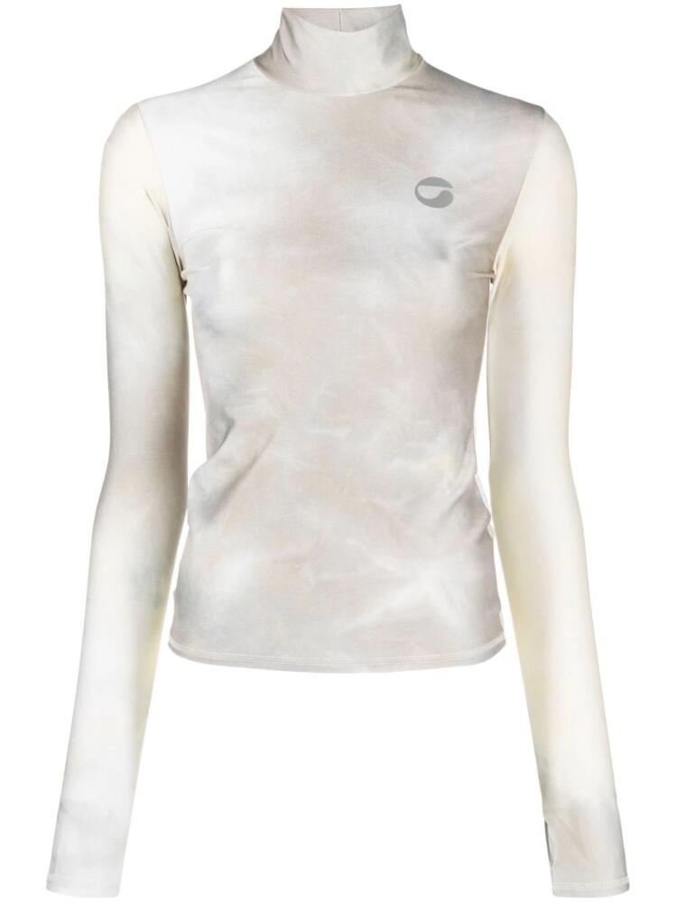 Coperni metallic logo-print top - Neutrals Cover