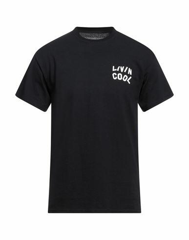 Livincool Man T-shirt Black Cotton Cover