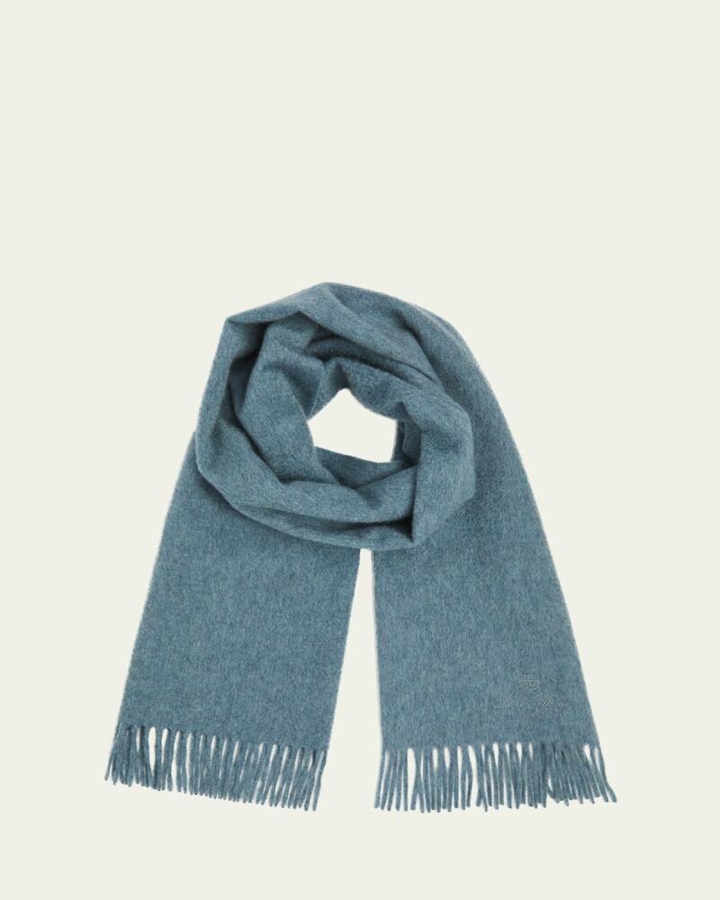 Loro Piana Cashmere Sciarpa Grande Fringe-Trim Scarf Cover