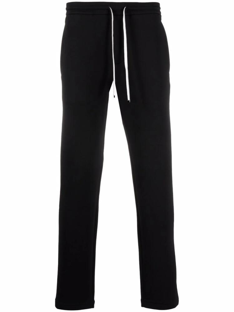 Emporio Armani drawstring logo-print track pants - Black Cover