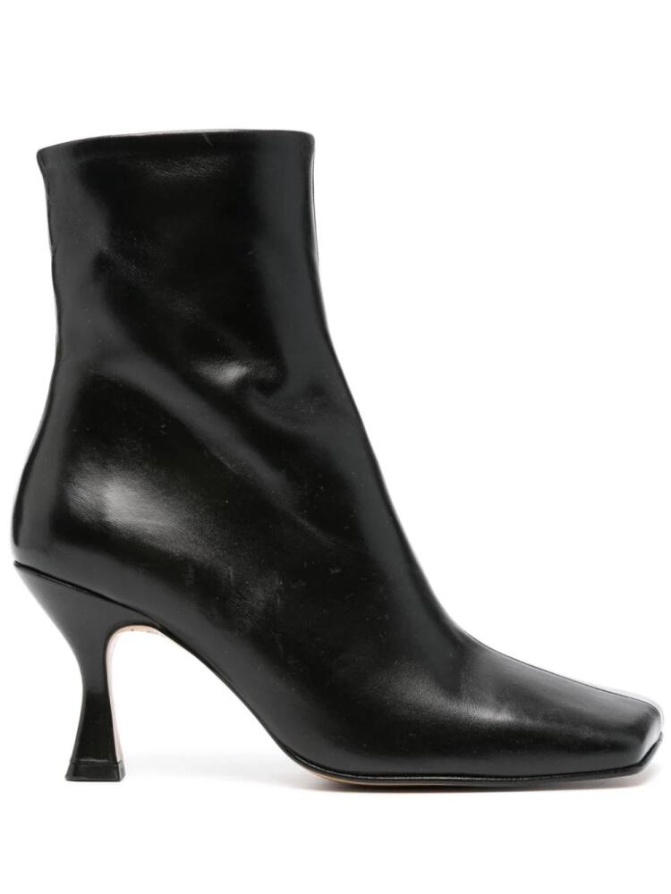 Souliers Martinez Tatiana 80mm leather ankle boots - Black Cover