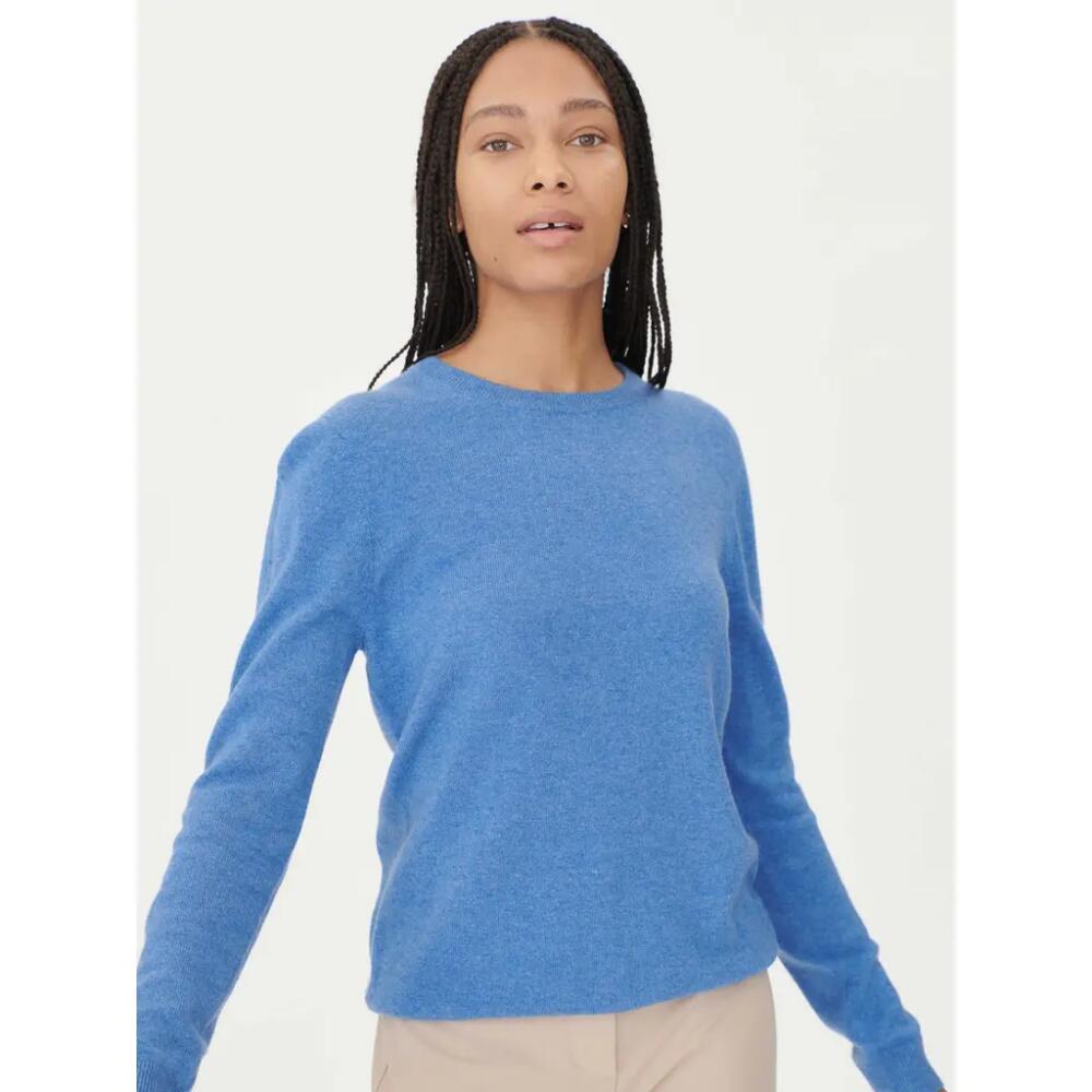 Gobi Cashmere Crew Neck Sweater in Blue Cover