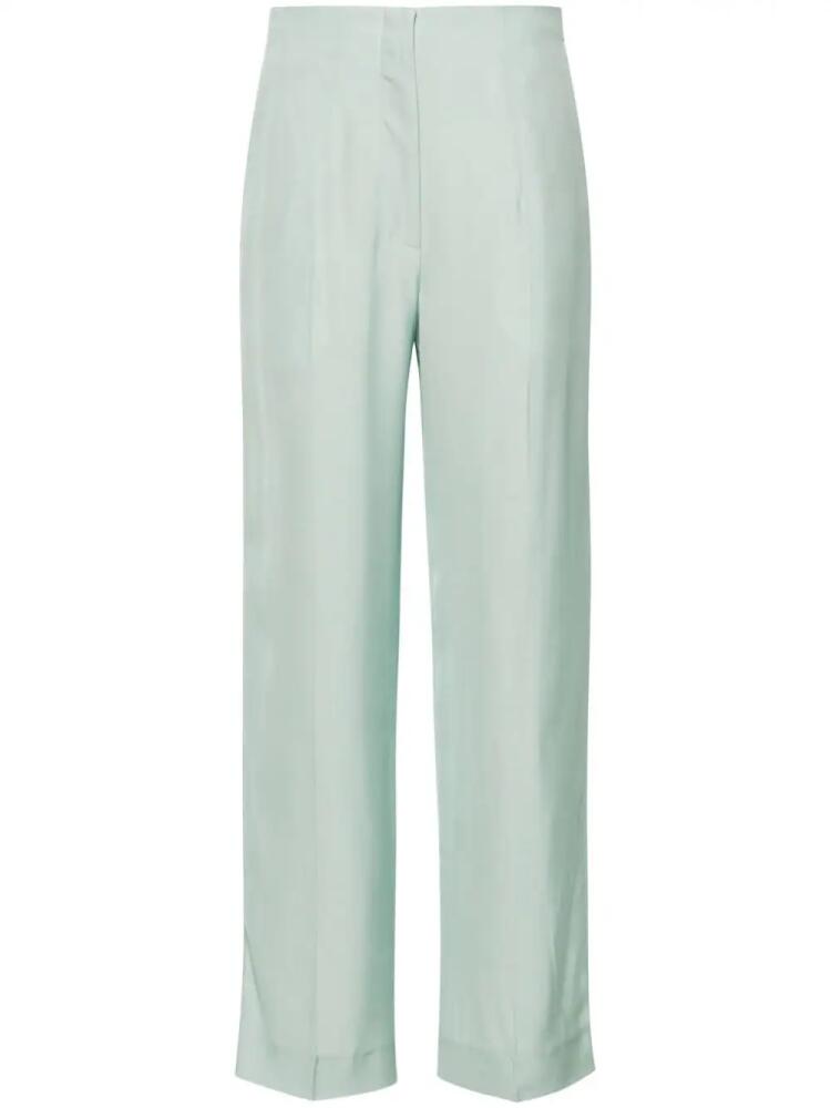 SANDRO high-rise wide-leg trousers - Green Cover