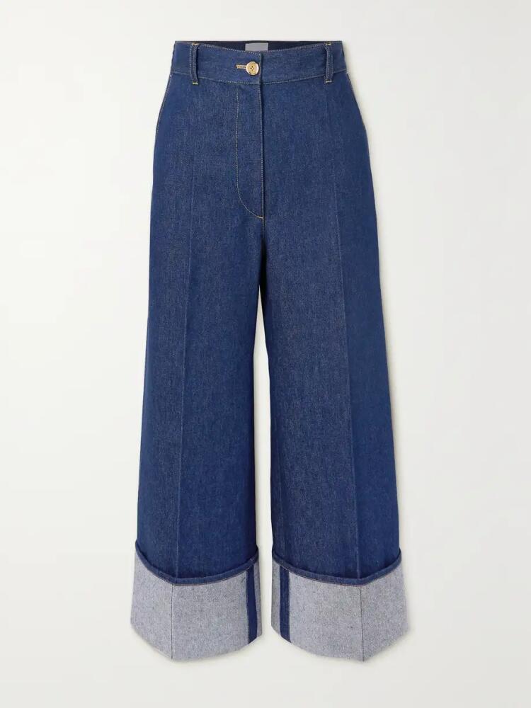 Patou - High-rise Wide-leg Organic Jeans - Blue Cover