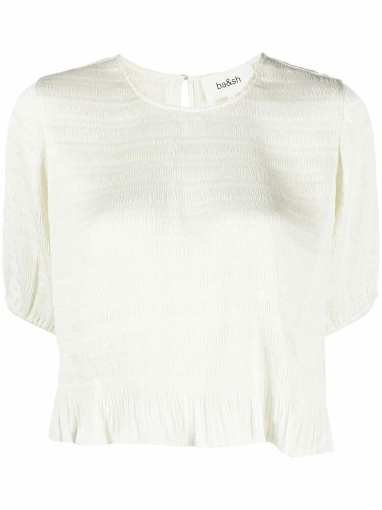 Ba&Sh ruched short-sleeved blouse - Neutrals Cover