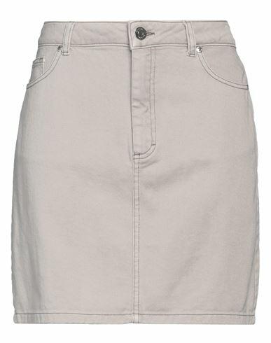 Gestuz Woman Denim skirt Light grey Cotton Cover