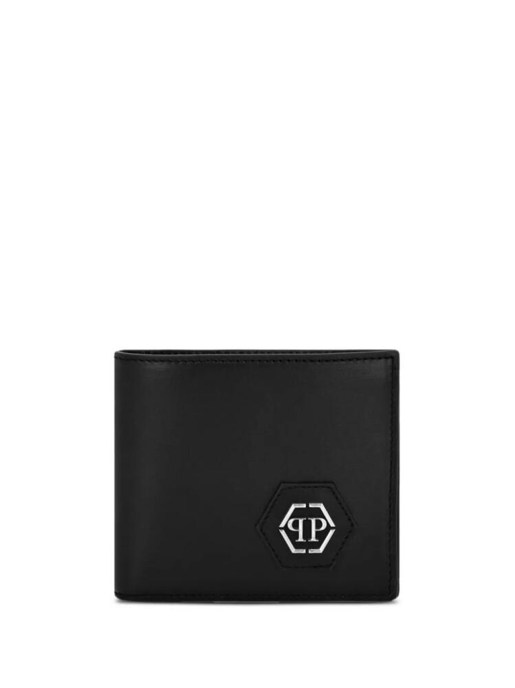 Philipp Plein logo-plaque bi-fold wallet - Black Cover