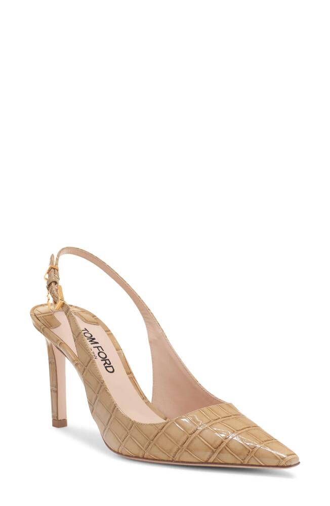 TOM FORD Angelina Pointed Toe Slingback Pump in Safari Beige Cover