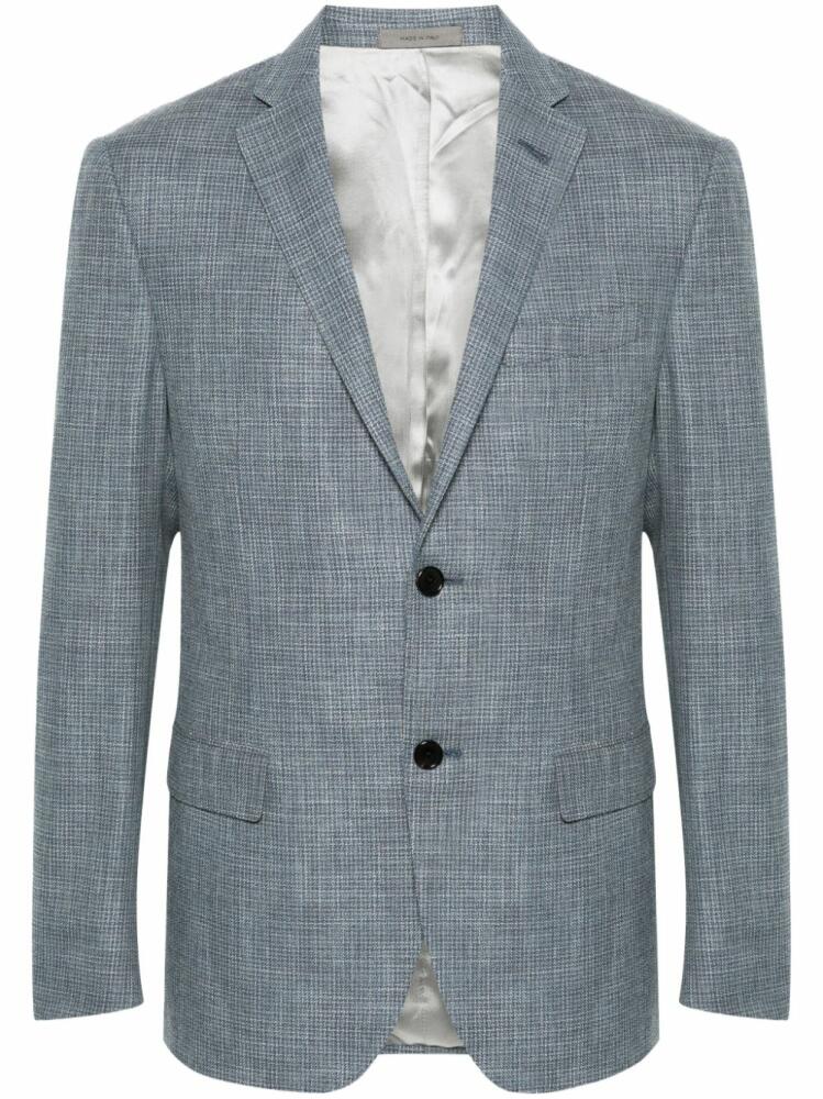 Corneliani checked single-breasted blazer - Blue Cover