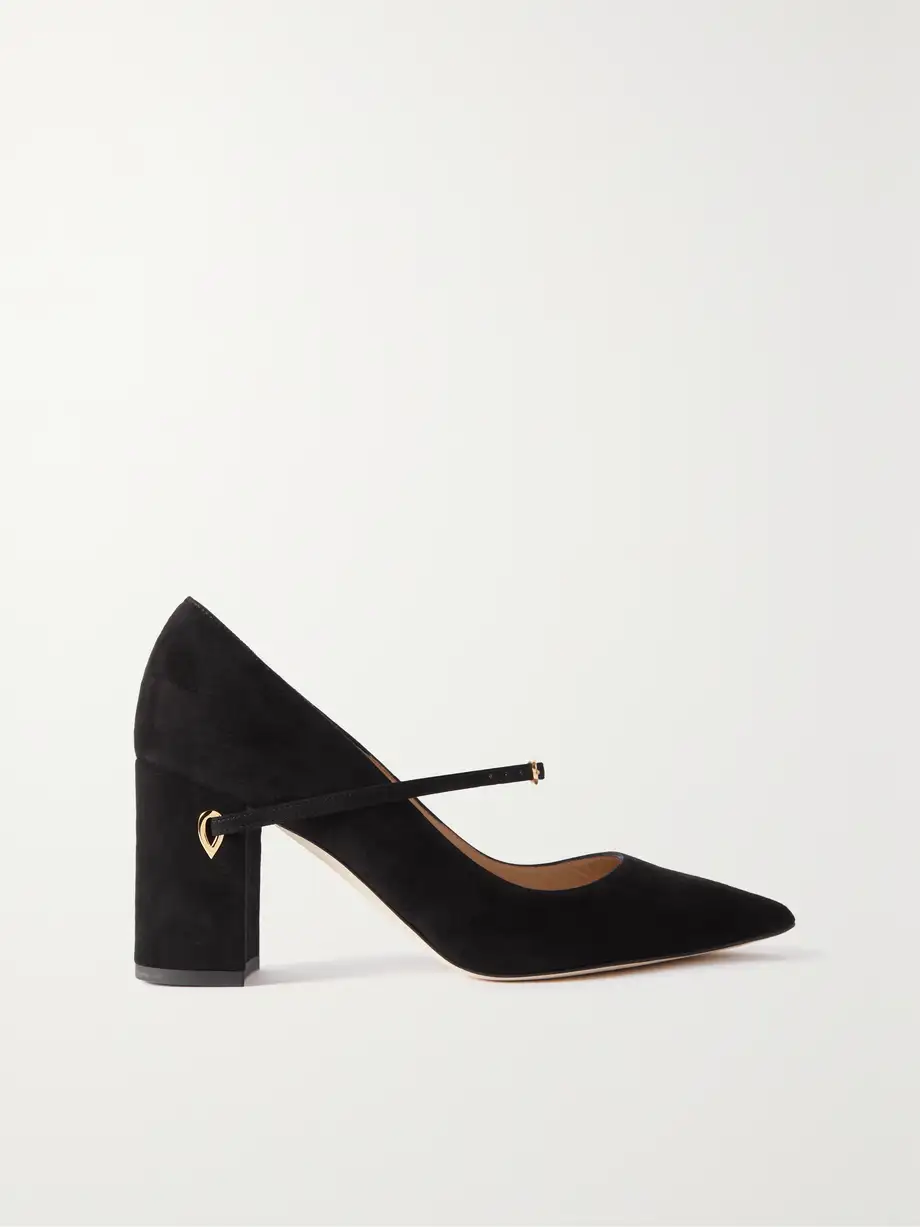 Jennifer Chamandi - Lore 85 Suede Pumps - Black Cover