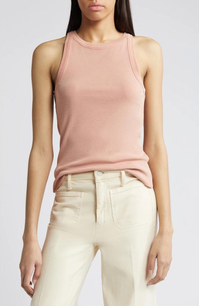 Treasure & Bond Cutaway Shoulder Cotton Blend Tank in Pink Dawn Cover