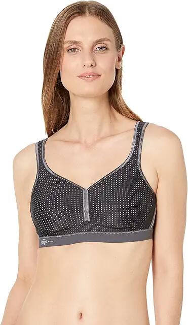 Anita Performance Sports Bra Maximum Support (Black/Anthracite) Women's Bra Cover