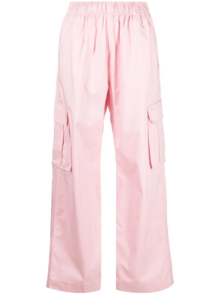 Stine Goya organic-cotton cargo trousers - Pink Cover