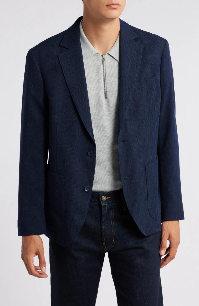 Nordstrom Textured Knit Wool Sport Coat in Navy Isola Texture Cover