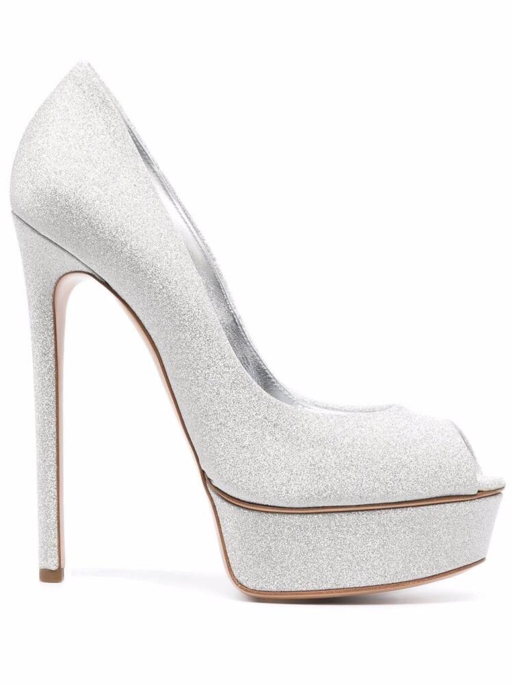 Casadei Blade siletto pumps - Silver Cover