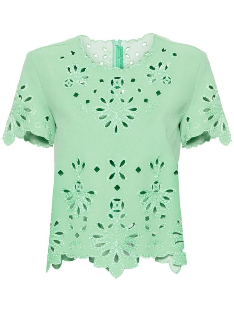 Ermanno Scervino broderie-anglaise blouse - Green Cover