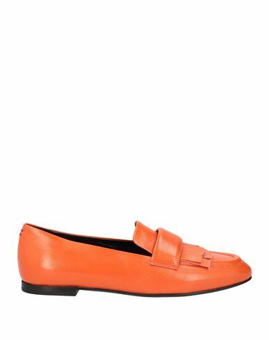 Halmanera Woman Loafers Orange Leather Cover