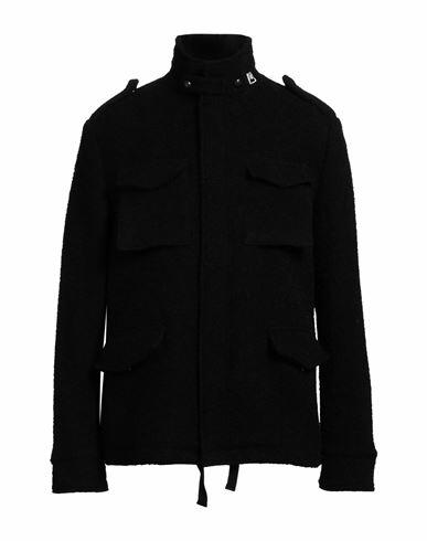 Brian Dales Man Jacket Black Wool, Polyester, Acrylic, Alpaca wool Cover