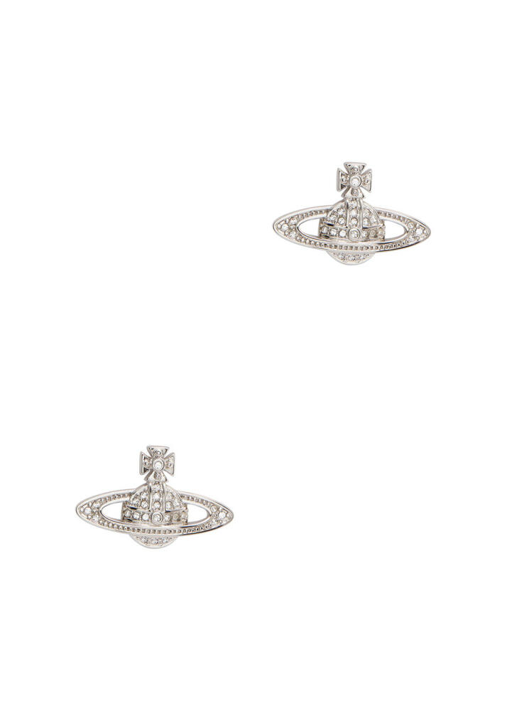 Vivienne Westwood Mini Bas Relief Stud Orb Earrings, Earrings, Silver - Cover