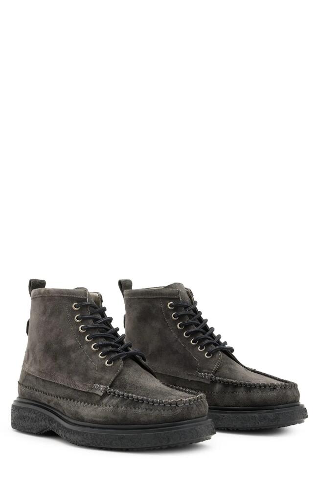 AllSaints Gibbs Moc Toe Boot in Charcoal Grey Cover