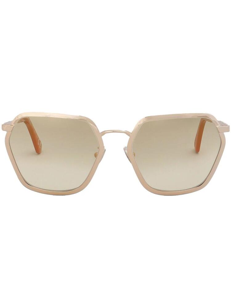 Marni geometric-frame detail sunglasses - Gold Cover