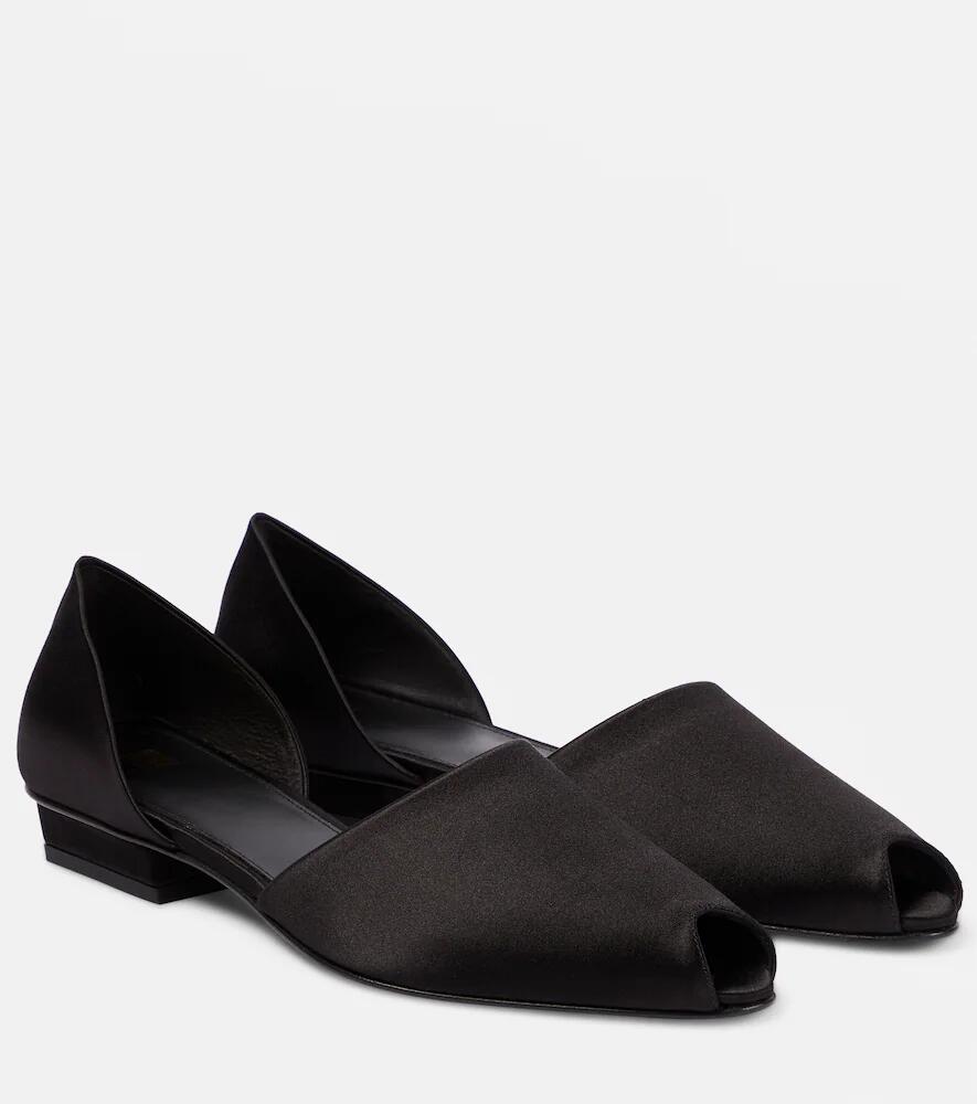 Toteme The Peep-Toe satin flats Cover