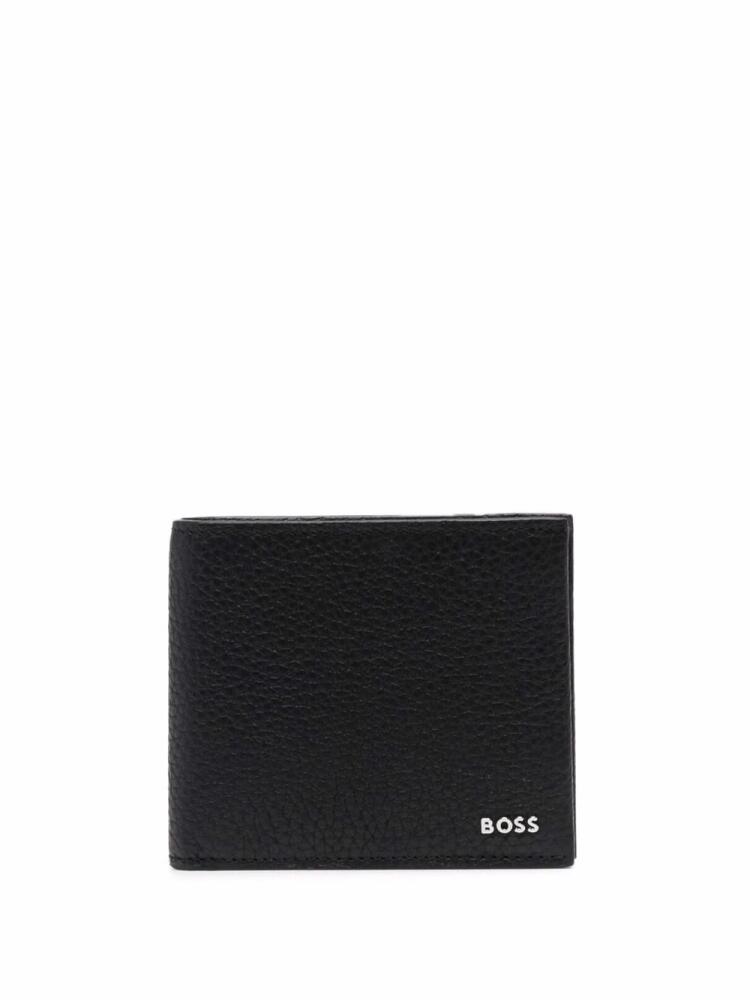 BOSS bi-fold pebble wallet - Black Cover