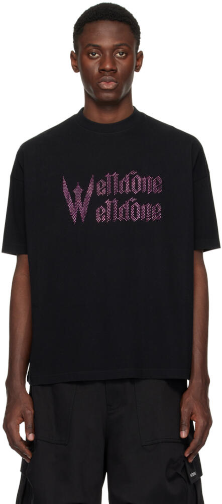 We11done Black Crystal-Cut T-Shirt Cover