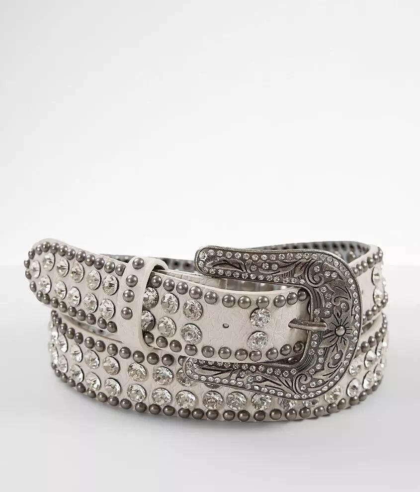 BKE Skinny Leather Glitz Belt Cover