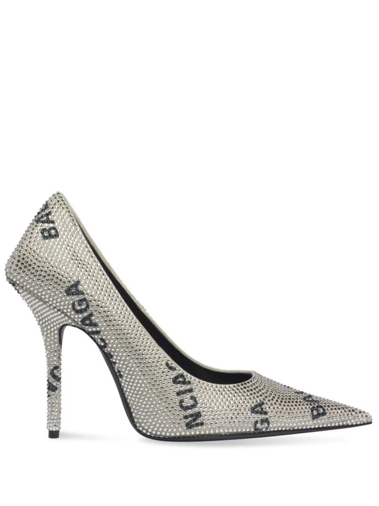 Balenciaga 110mm Square Knife pumps - Silver Cover