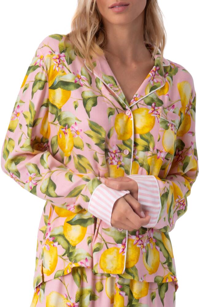 PJ Salvage In Bloom Button-Up Pajama Top in Lemon Cover