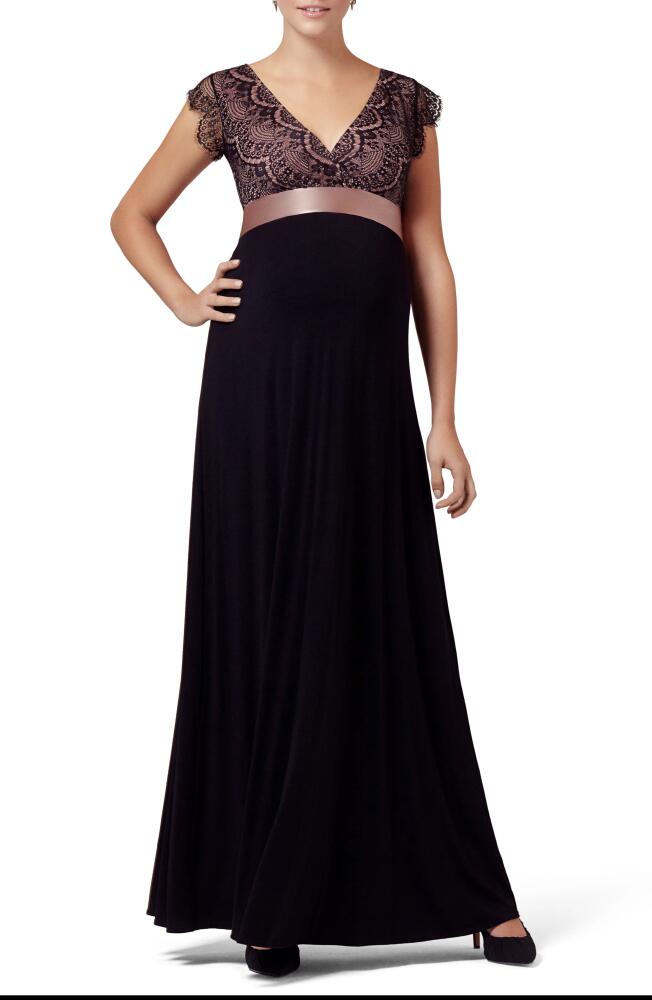 Tiffany Rose Rosa Lace Maternity Gown in Black Cover