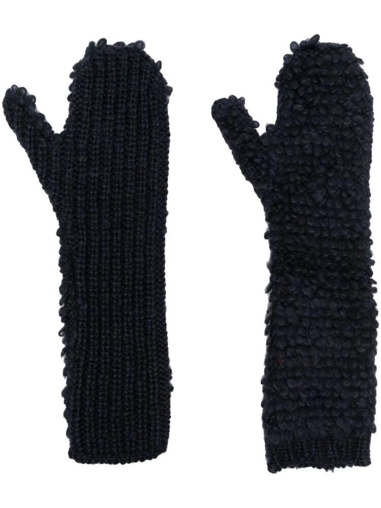 Marni knitted slip-on gloves - Blue Cover