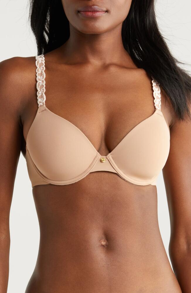 Natori Pure Luxe Underwire T-Shirt Bra in Buff/Cashmere Cover