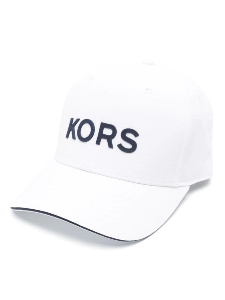 Michael Kors logo-appliqué ripstop hat - White Cover