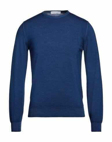 Filippo De Laurentiis Man Sweater Blue Merino Wool Cover