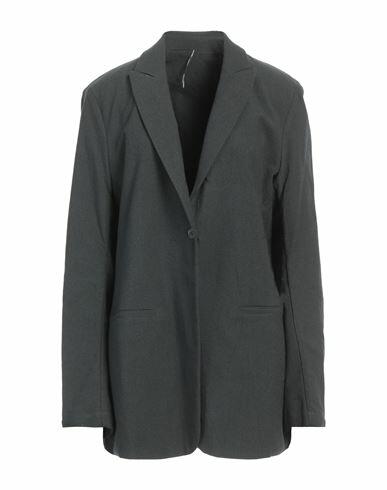 Masnada Woman Blazer Steel grey Cotton Cover