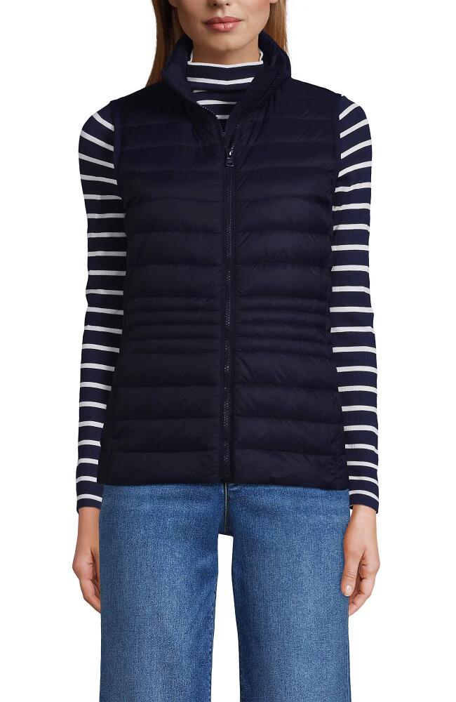 Lands' End Wanderweight Packable Ultralight Down Vest in Deep Sea Navy Cover