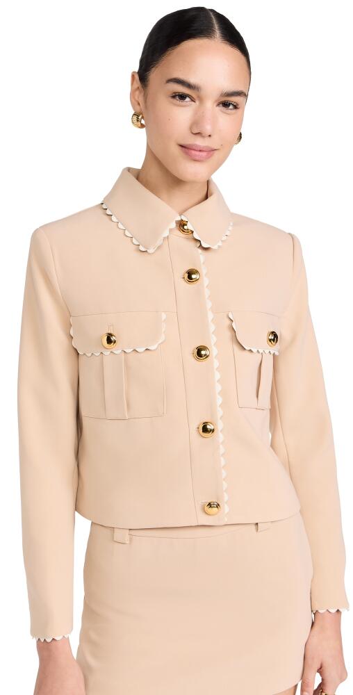 English Factory Scalloped Jacket Taupe Cover