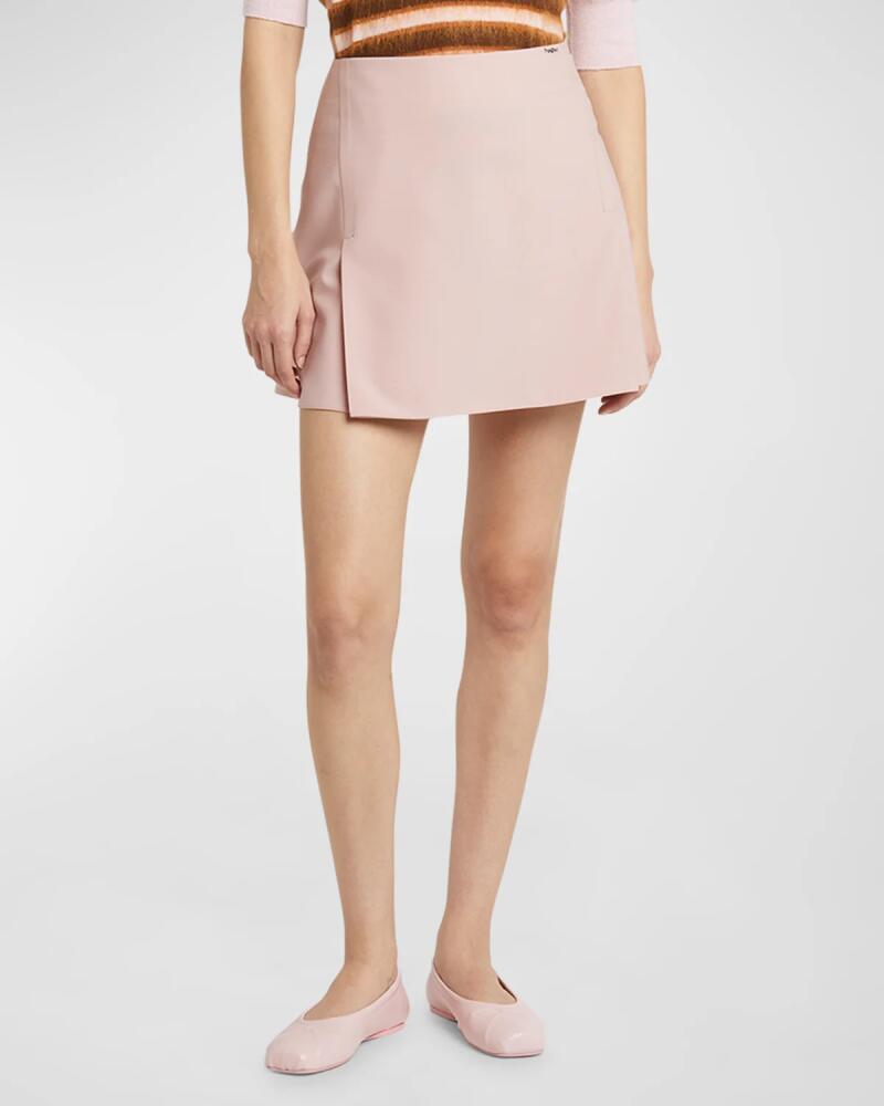 Marni Pleated-Hem Mini Skirt Cover