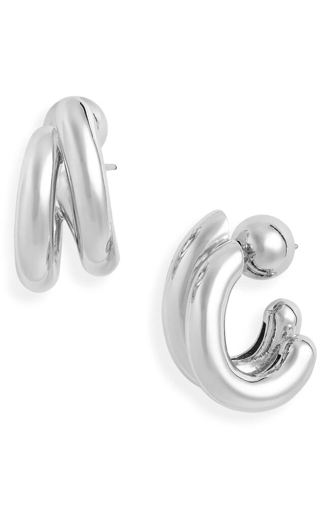 Jenny Bird Florence Hoop Earrings in High Polish Silver Cover