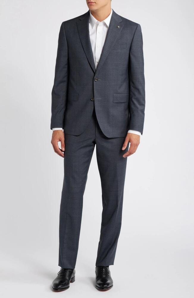 Jack Victor Esprit Graph Check Grey Wool Suit Cover