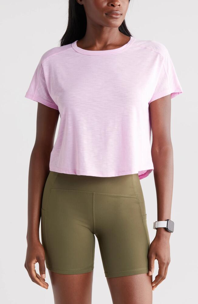 zella Spark Boxy Slub T-Shirt in Purple Pastel Cover