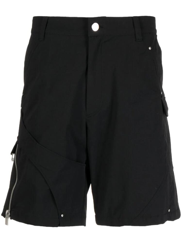 HELIOT EMIL zip-detail cargo shorts - Black Cover