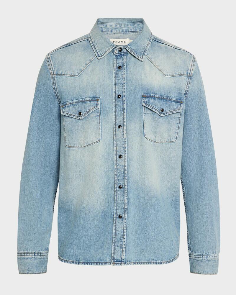 FRAME Men's Denim Western Shirt Cover