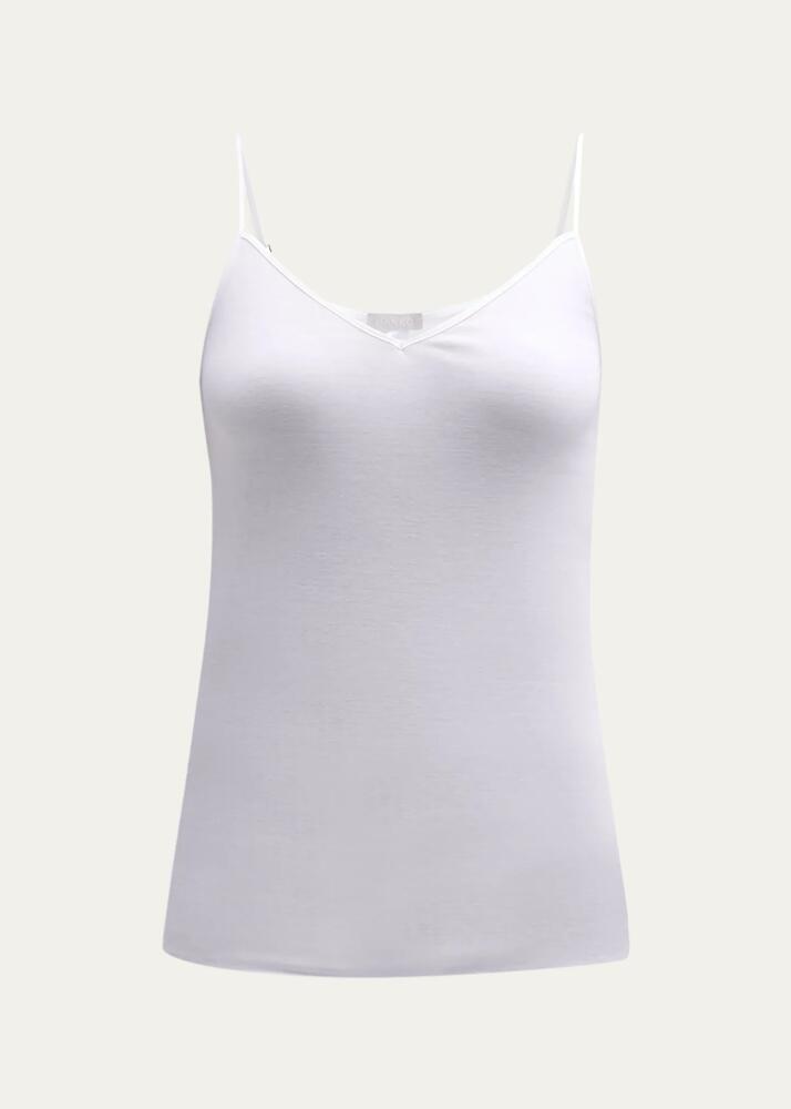 Hanro Seamless Cotton V-Neck Camisole Cover